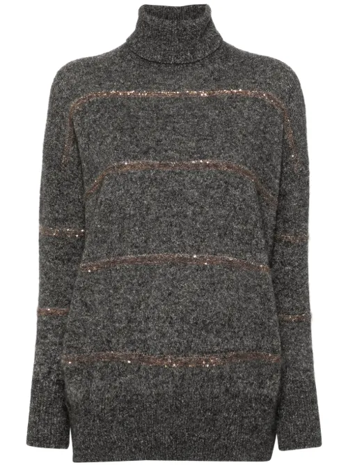 Pull en maille à sequins - Brunello Cucinelli - Modalova