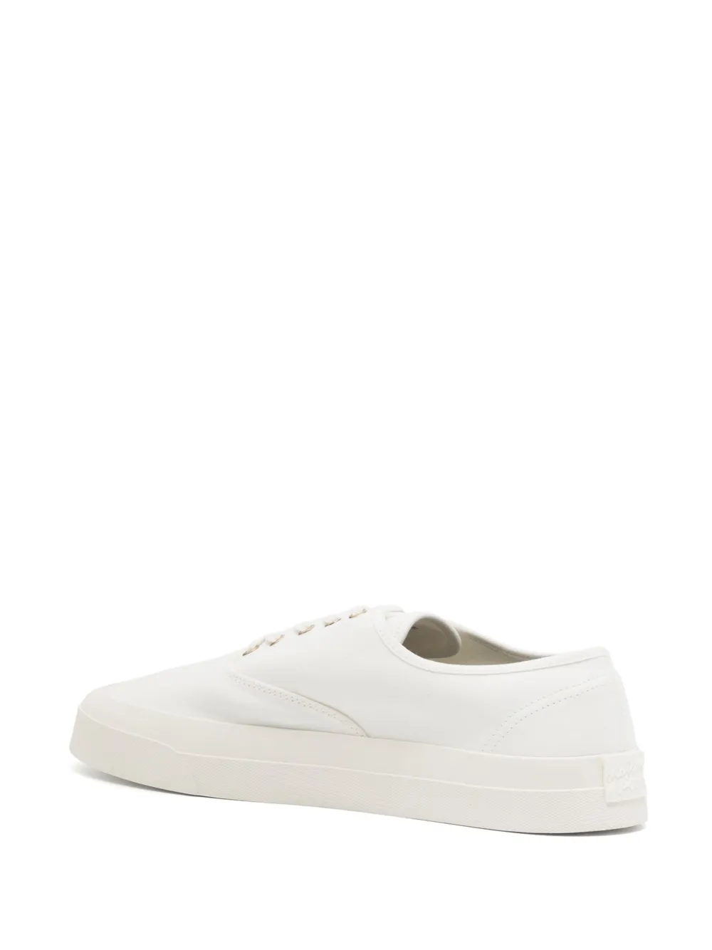 Maison Kitsuné lace-up canvas sneakers White