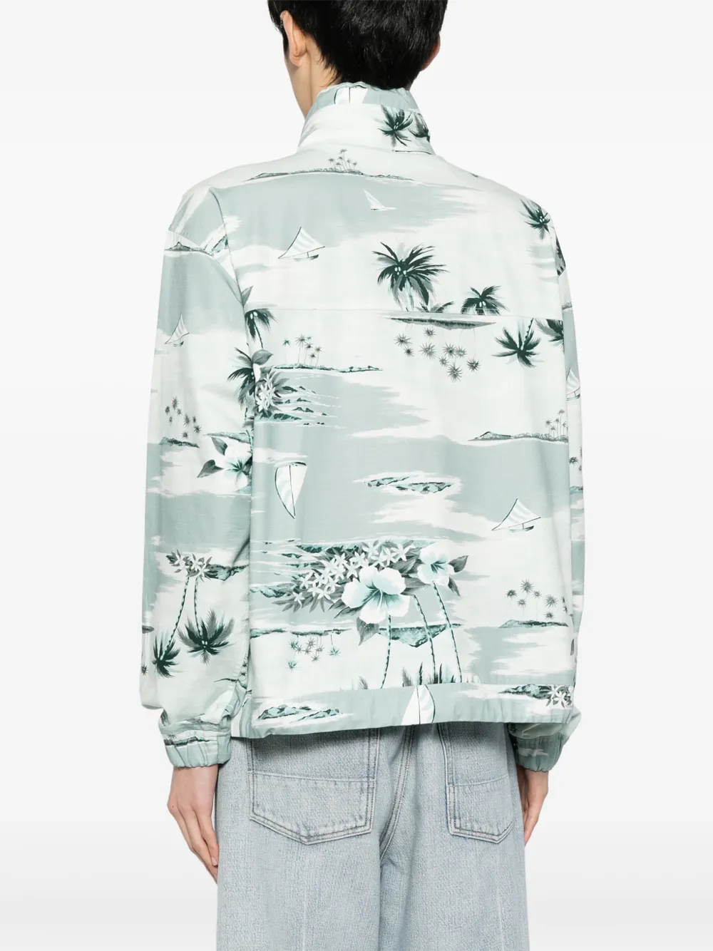 Maison Kitsuné Jack met grafische print Blauw