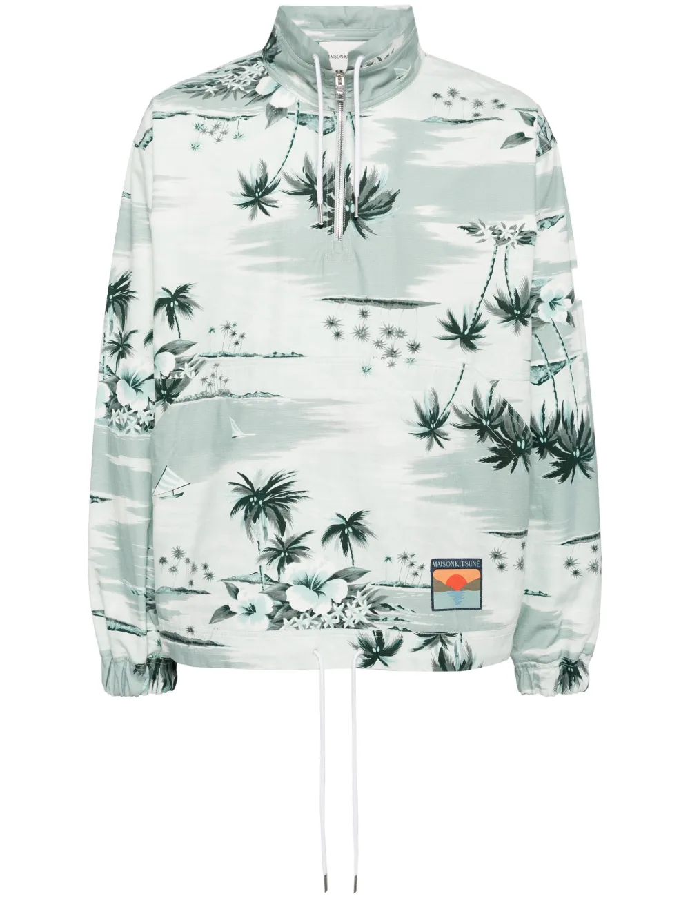 Maison Kitsuné Jack met grafische print Blauw