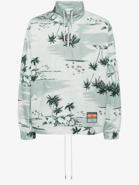 Maison Kitsuné graphic-print cotton jacket 