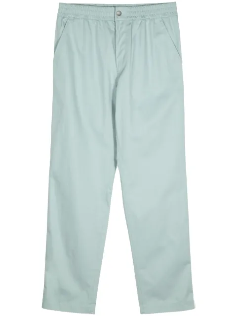 Maison Kitsuné elasticated-waistband straight-leg cotton trousers