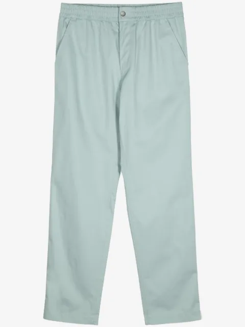 Maison Kitsuné elasticated-waistband straight-leg cotton trousers