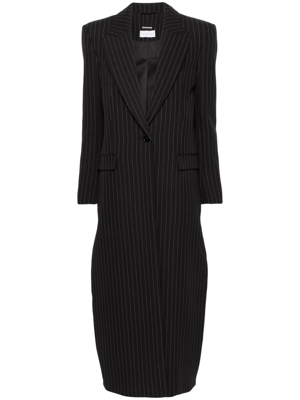 PATRIZIA PEPE PINSTRIPE FLANNEL MAXI COAT 