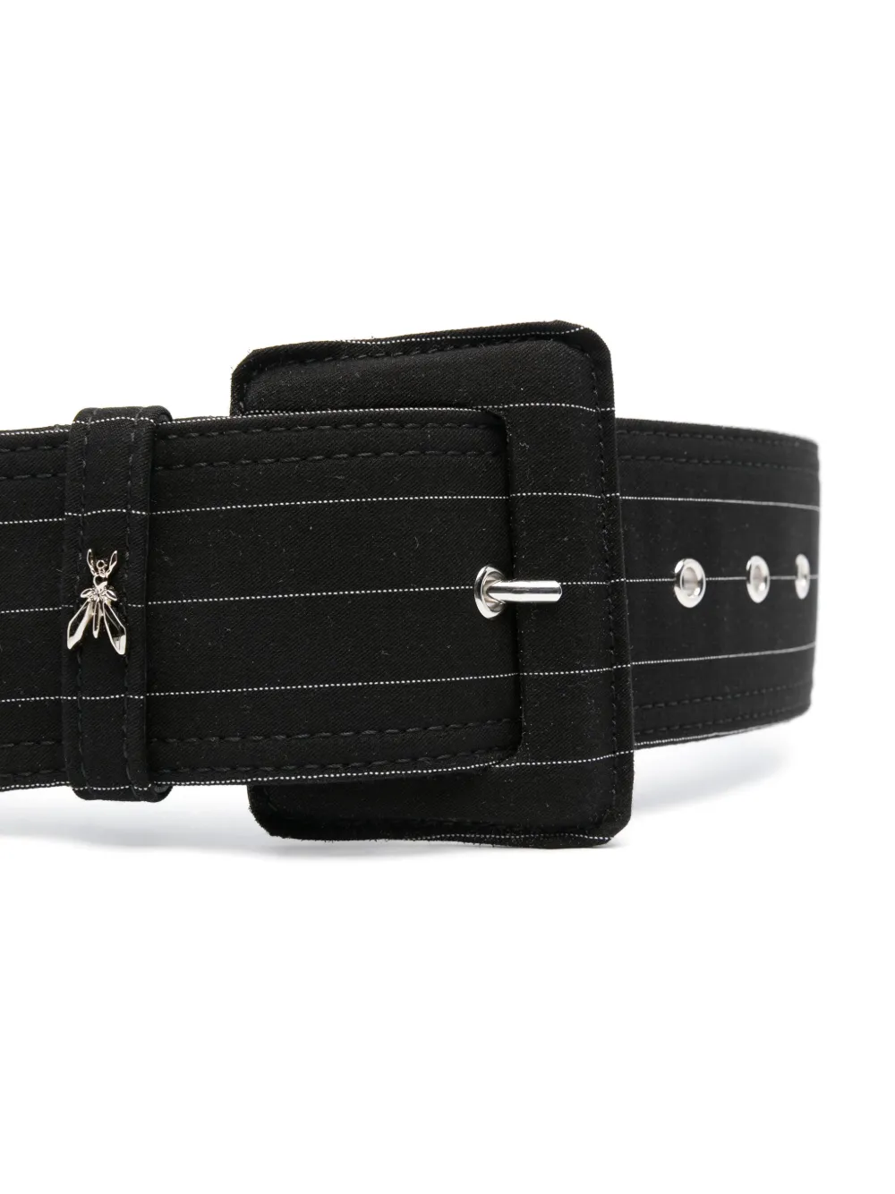 patriziapepe Patrizia Pepe Twill riem met krijtstreep - Zwart