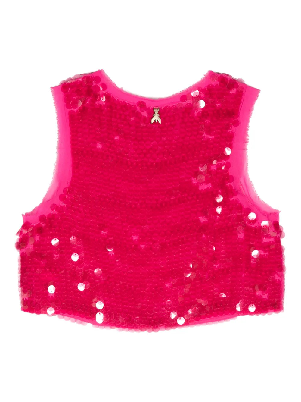 PATRIZIA PEPE SEQUIN-EMBELLISHED CROP TOP