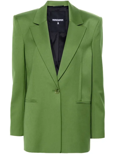 Patrizia Pepe button-up flannel blazer