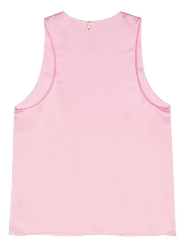 pink satin vest top