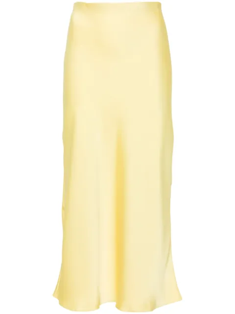 Patrizia Pepe logo-plaque satin midi shirt