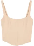 Patrizia Pepe cropped spike-bar corset - Neutrals