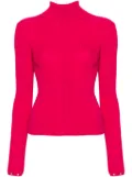 Patrizia Pepe roll-neck ribbed-knit jumper - Pink