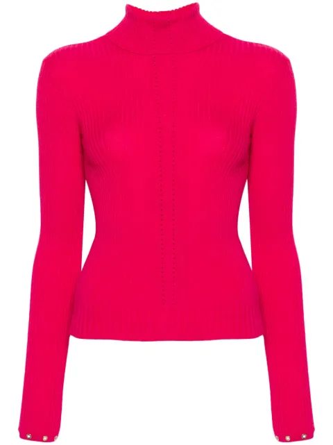 Patrizia Pepe roll-neck ribbed-knit jumper 