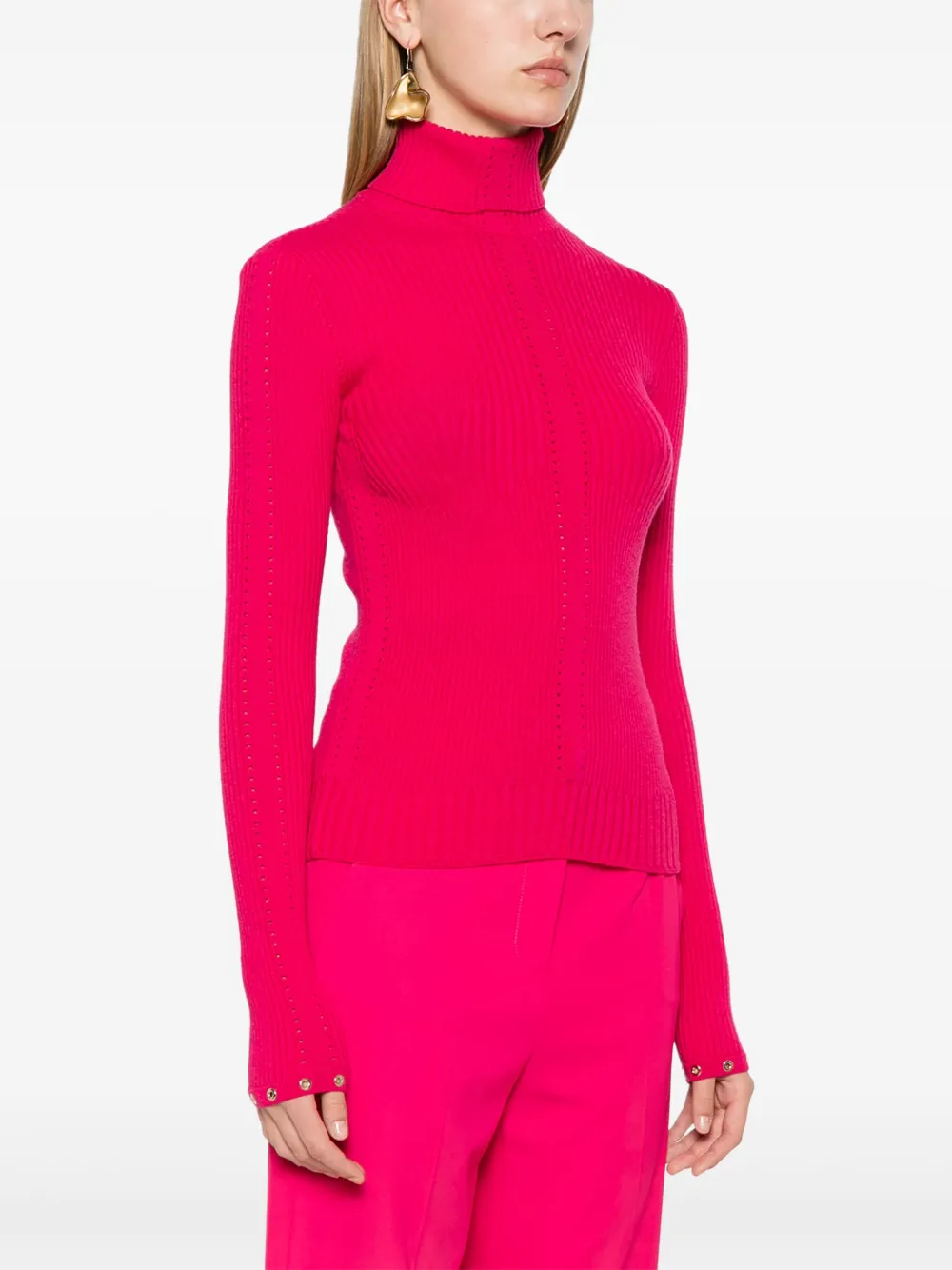 Patrizia Pepe Ribgebreide coltrui Roze