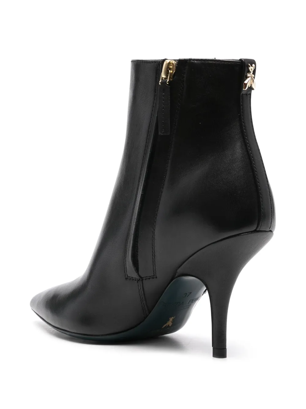 Patrizia Pepe 85mm Fly-rivet leather boots Black