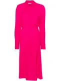 Patrizia Pepe textured midi shirt dress - Pink