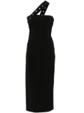 Patrizia Pepe eyelet-detail midi dress - Black