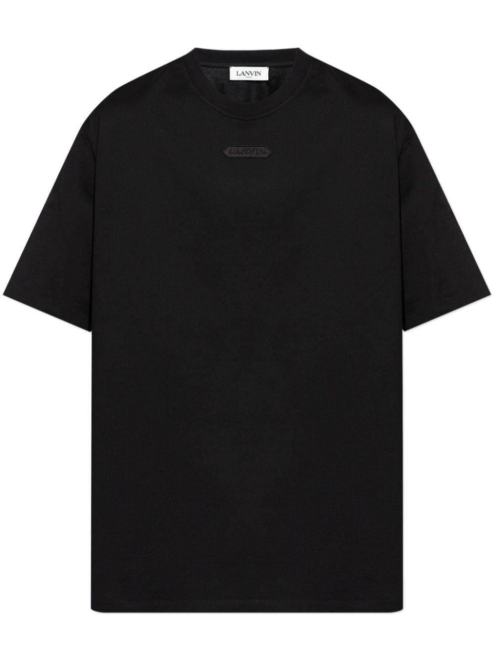 Lanvin Appliqué-logo Cotton T-shirt In Black