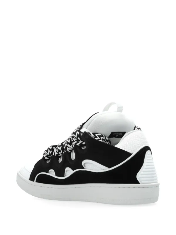 くらうん③ Lanvin Curb Panelled Sneakers | White | FARFETCH GE