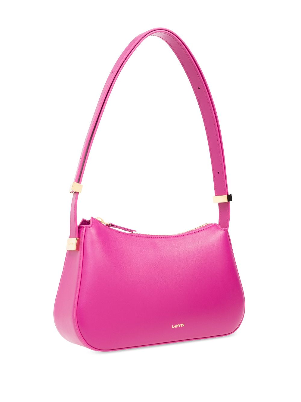 Shop Lanvin Concerto Leather Shoulder Bag In Pink