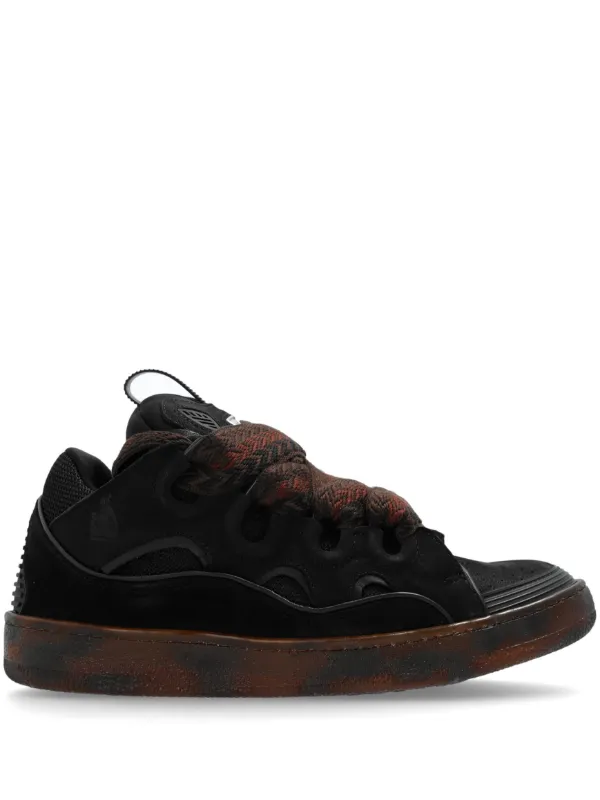 【関税込み】Lanvin ブラック スエード Curb Lite スニーカー Lanvinのブラック スエード Curb Lite スニーカーがセール中