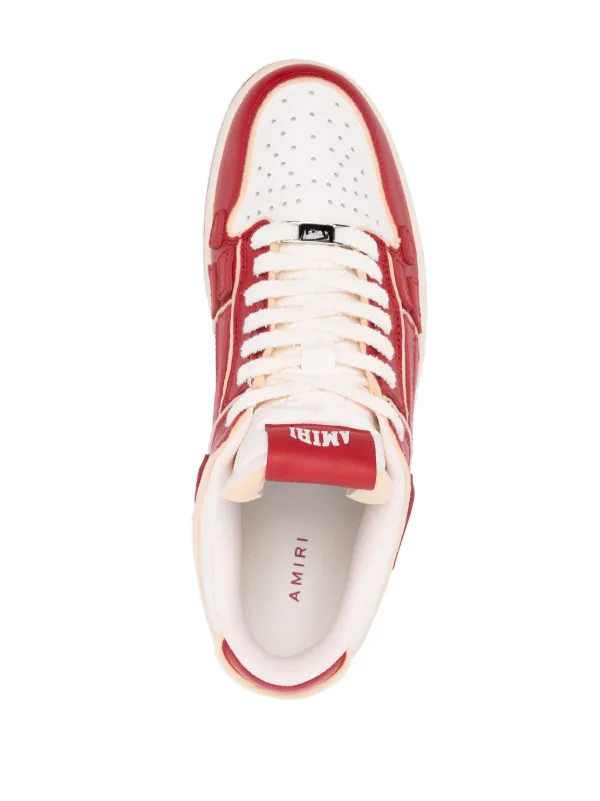 AMIRI Collegiate Skel Panelled Sneakers | Red | FARFETCH