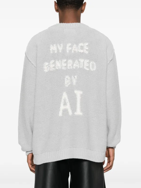 Doublet inside-out Jacquard Jumper | Grey | FARFETCH