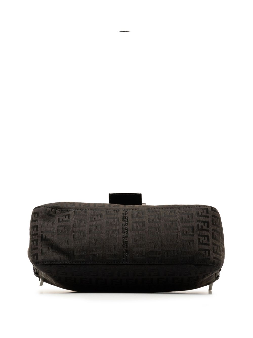 Pre-owned Fendi Zucchino Double Flap 单肩包（2000-2023年典藏款） In Black