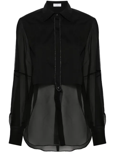 Brunello Cucinelli semi-sheer button-up shirt