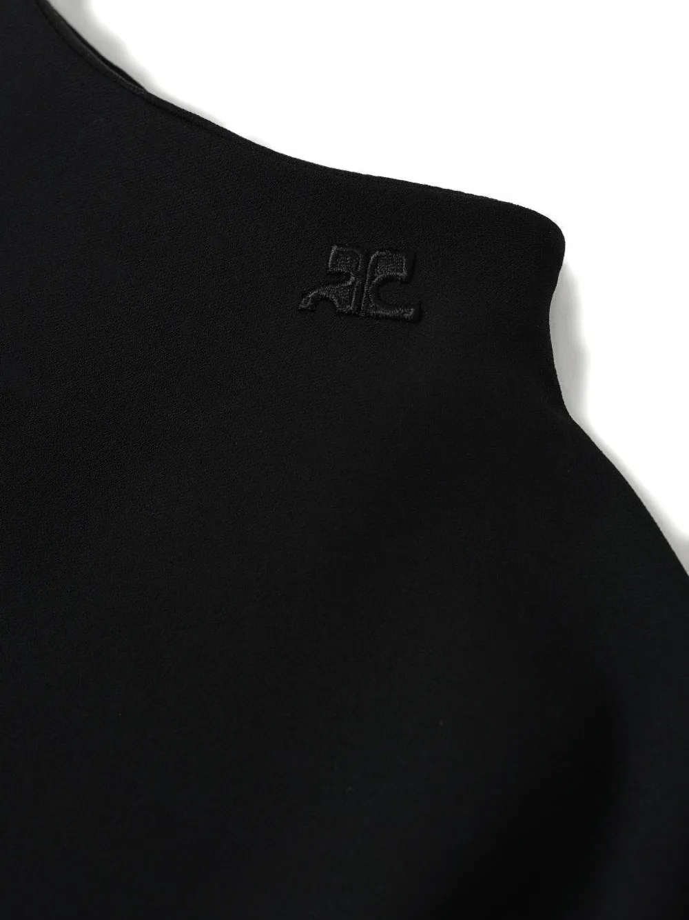 Courrèges Embroidered High-neck Bodysuit In Black