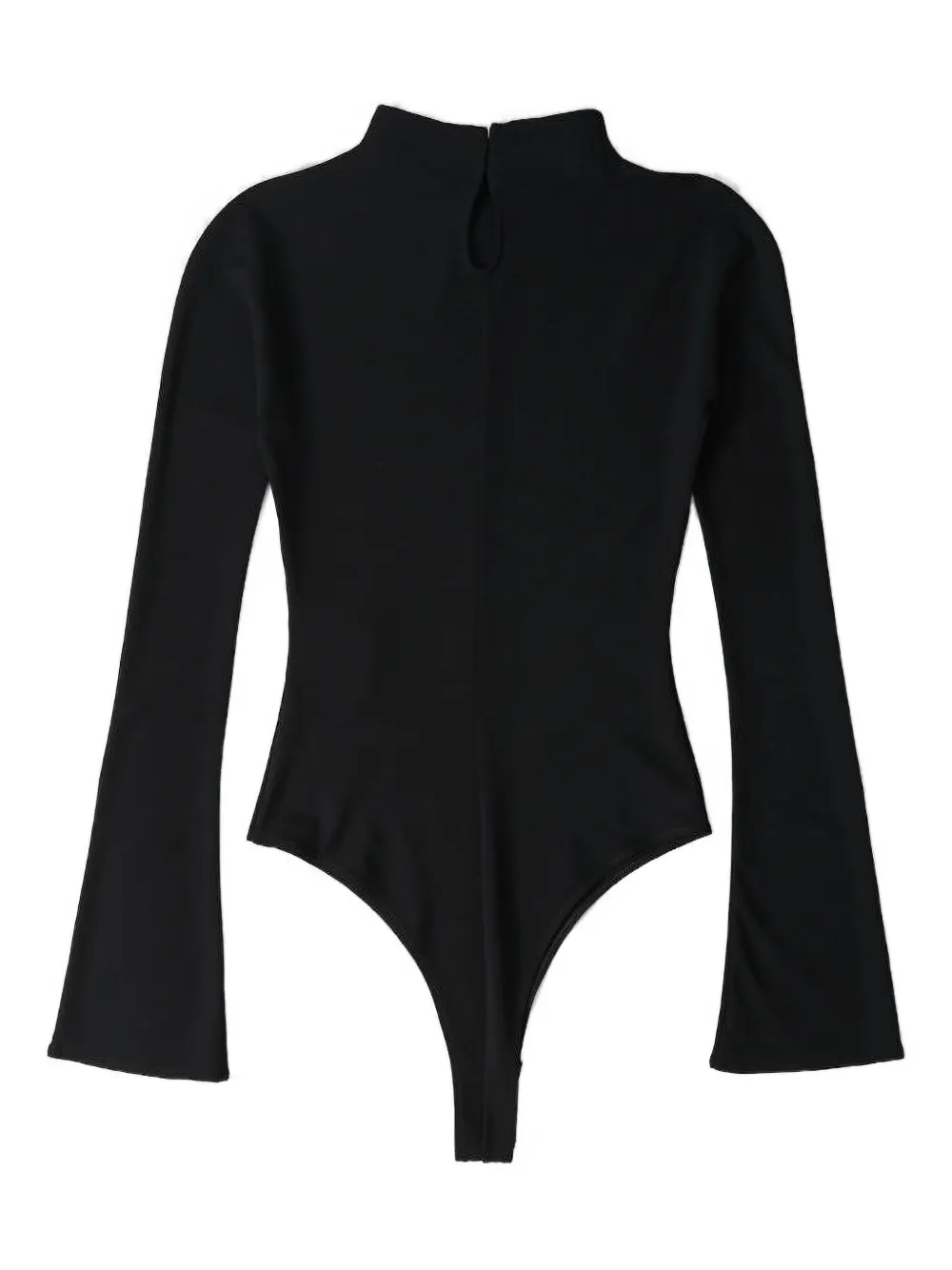 Courrèges Embroidered High-neck Bodysuit In Black