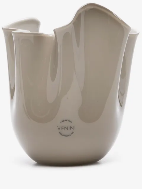 Venini Fazzoletto porcelain vase (14,5cm x 12cm)