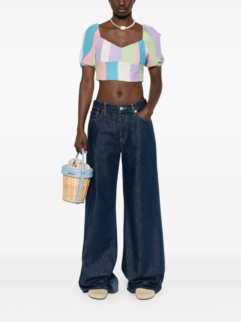 RE/DONE Fortuna palazzo jeans - Blauw