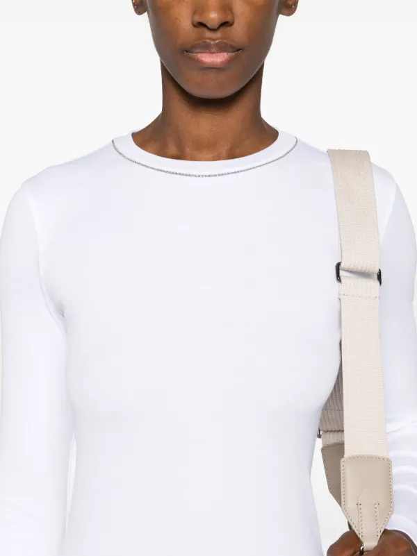 Brunello Cucinelli ビーズトリム Tシャツ | ホワイト | FARFETCH JP