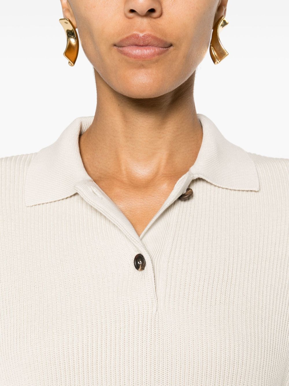 Brunello Cucinelli ribbed-knit polo shirt Women