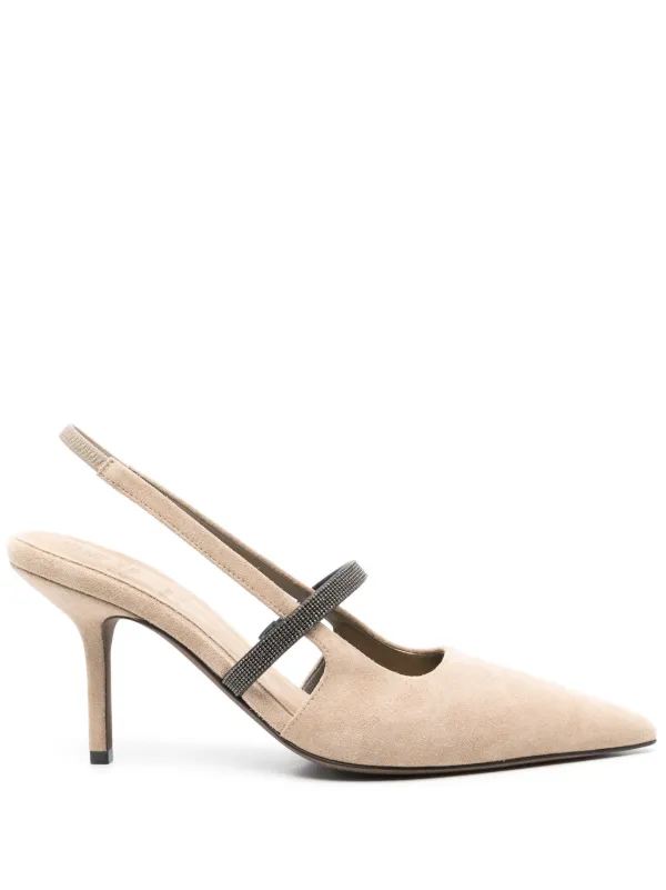 Brunello Cucinelli モニーレ スエードパンプス | ブラウン | FARFETCH JP