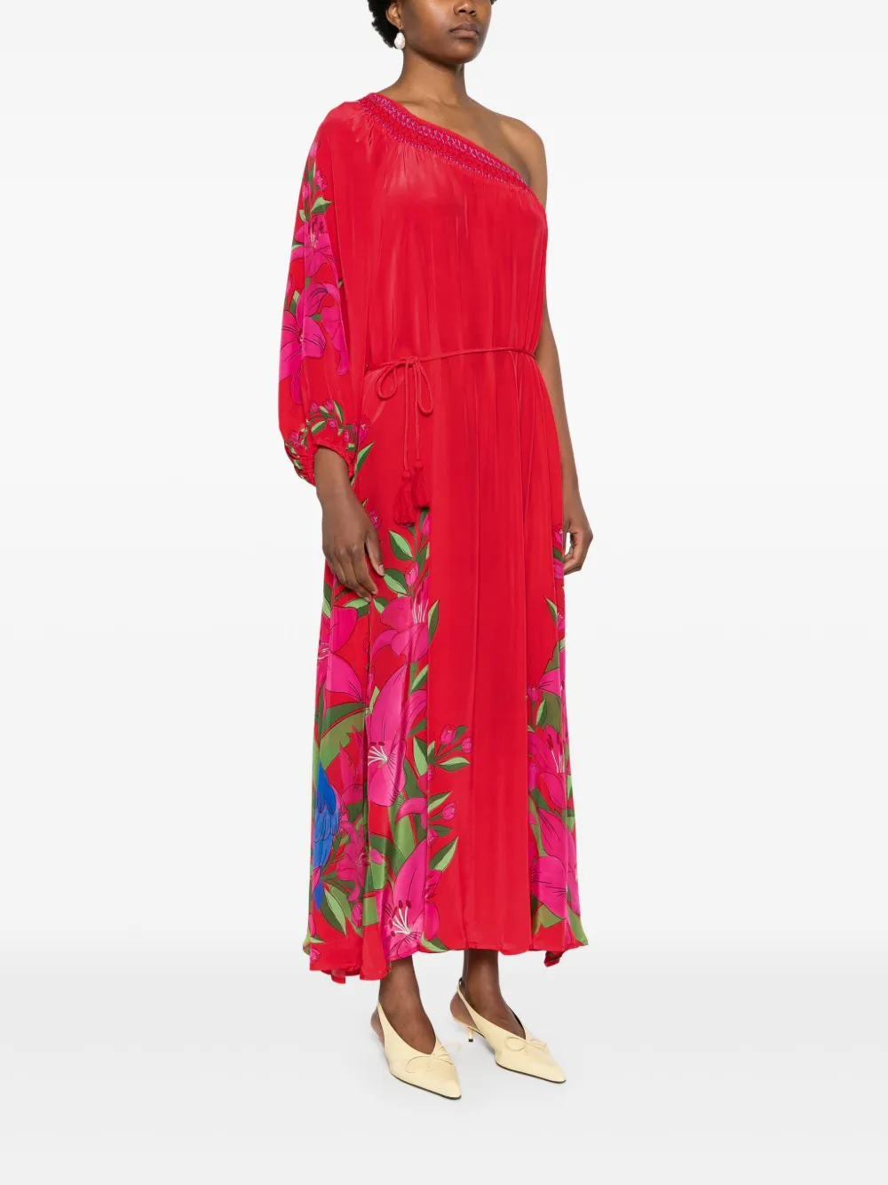 FARM Rio Asymmetrische maxi-jurk Rood
