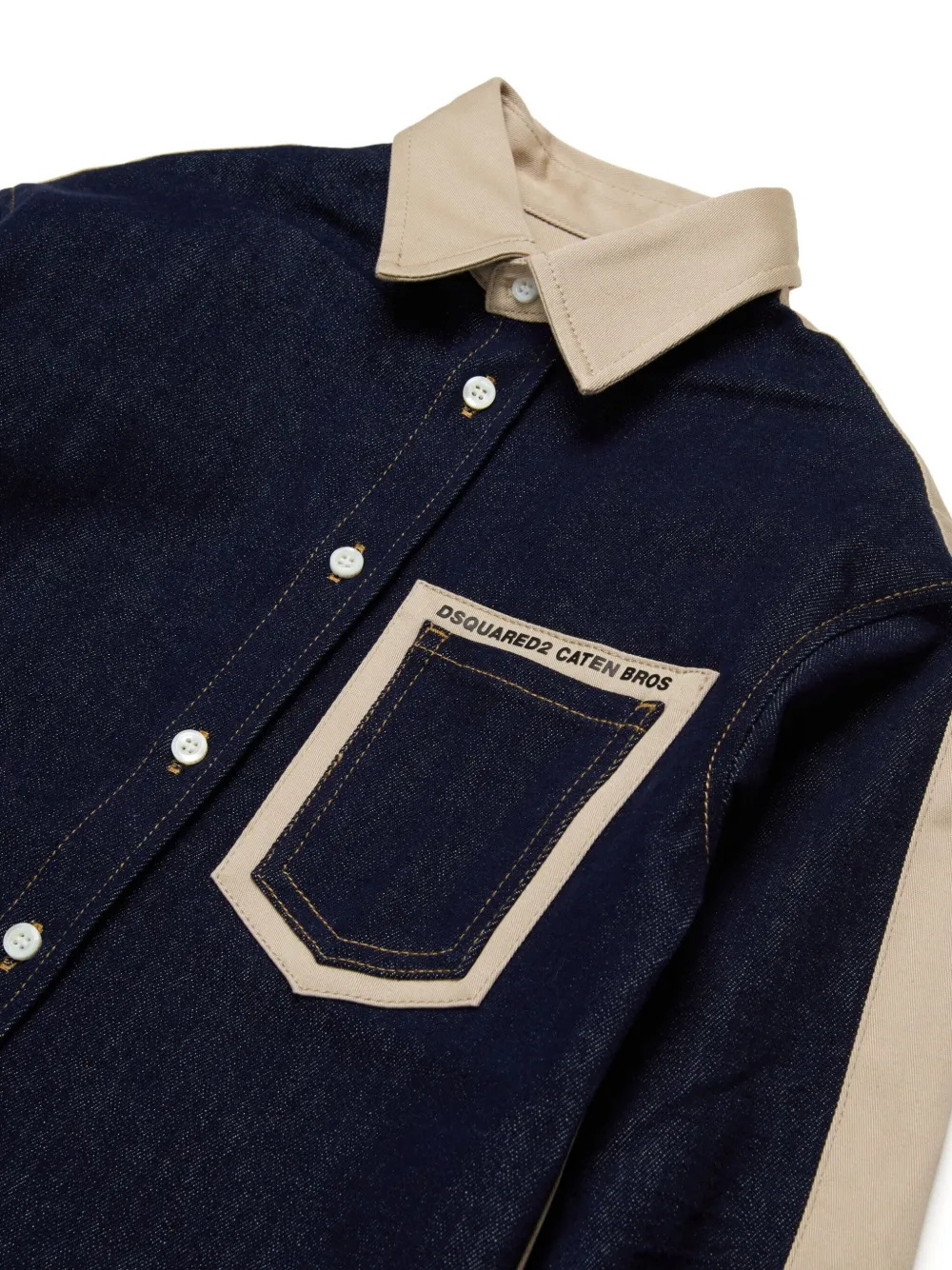 DSQUARED2 KIDS Caten Bros shirt Blauw