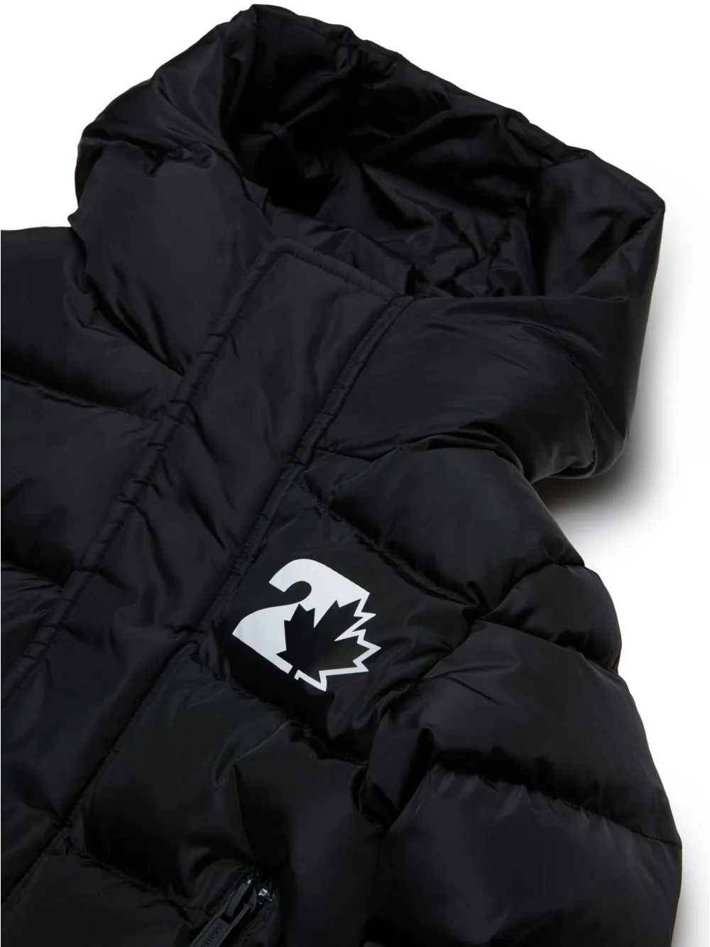 Dsquared2 Logo-print Coat In Black