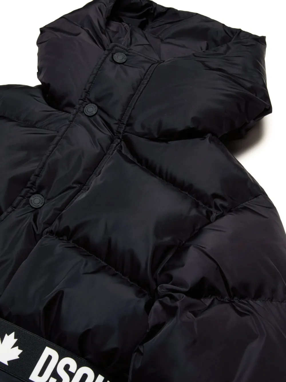 Dsquared2 Kids Belted Down Jacket In Black