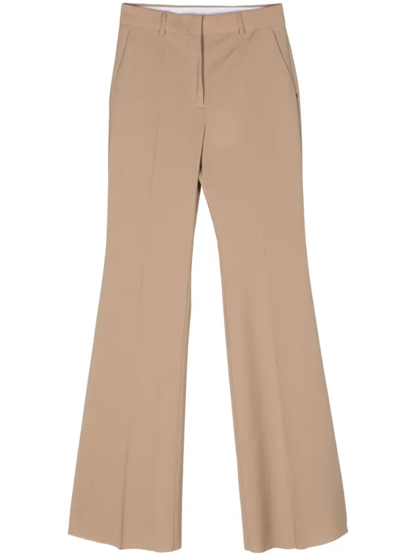 Sportmax Hangar Pressed-crease Trousers in Neutrals