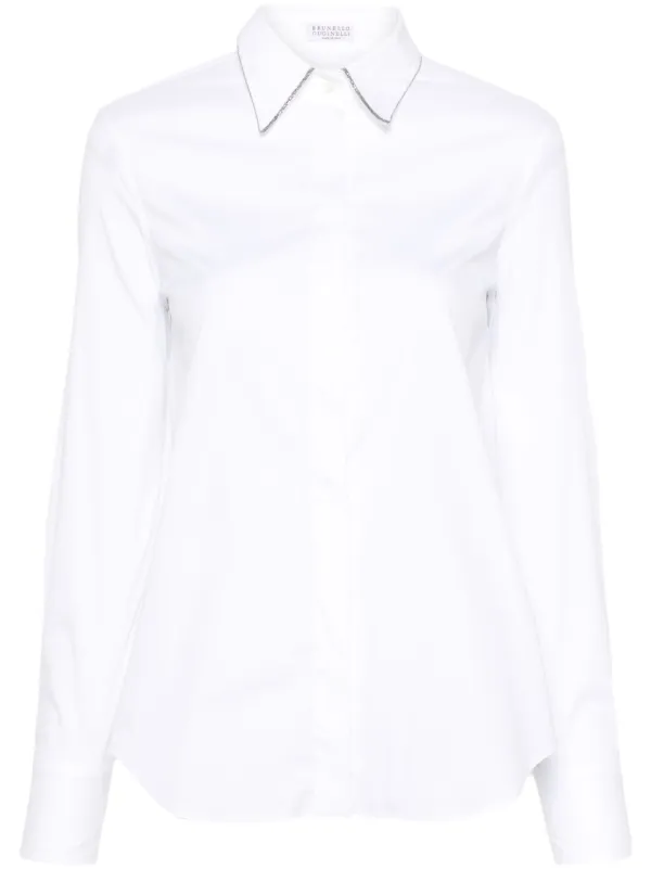 Brunello Cucinelli モニーレ シャツ | ホワイト | FARFETCH JP