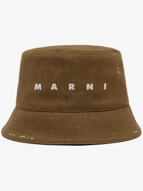 Marni bob en coton à logo brodé