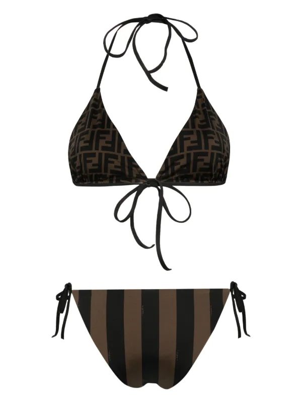 FENDI Reversible triangle cup Bikini Black FARFETCH IE