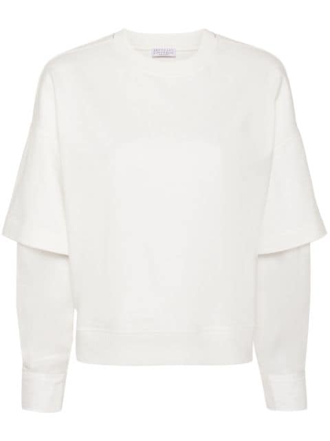 Brunello Cucinelli Monili-chain layered sweatshirt