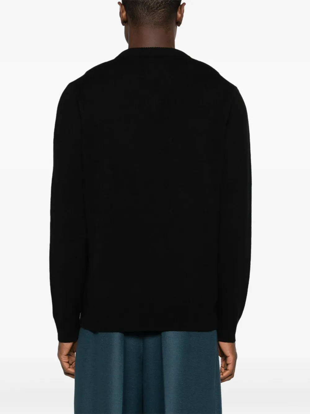 Jil Sander Gebreide trui met V-hals Zwart