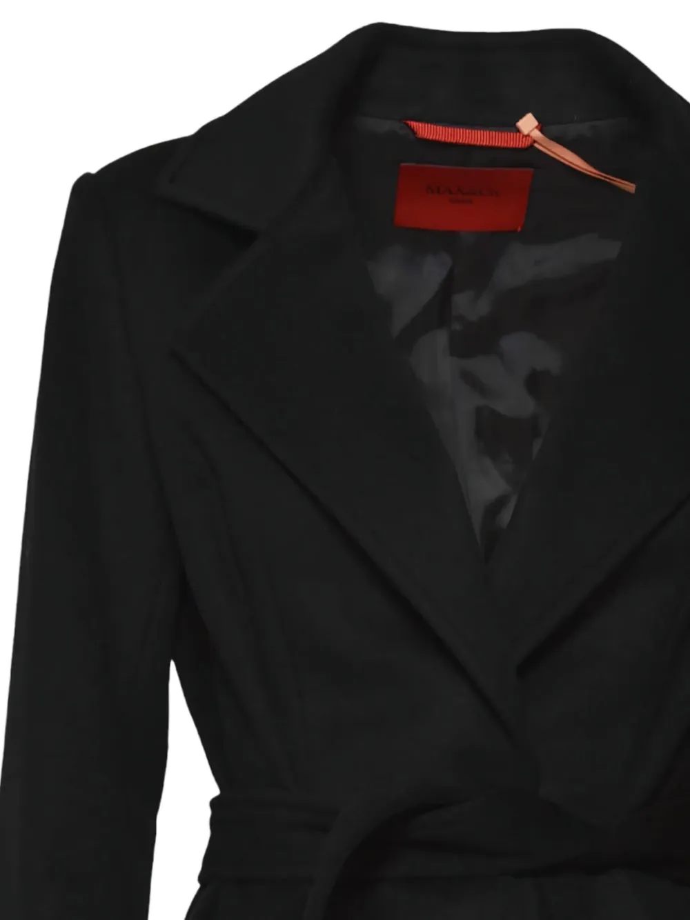  Max&co. Kids Belted Wool Coat - Black 