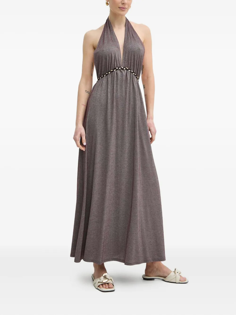 TWINSET vestido grande con cuello halter | morado | Image 1