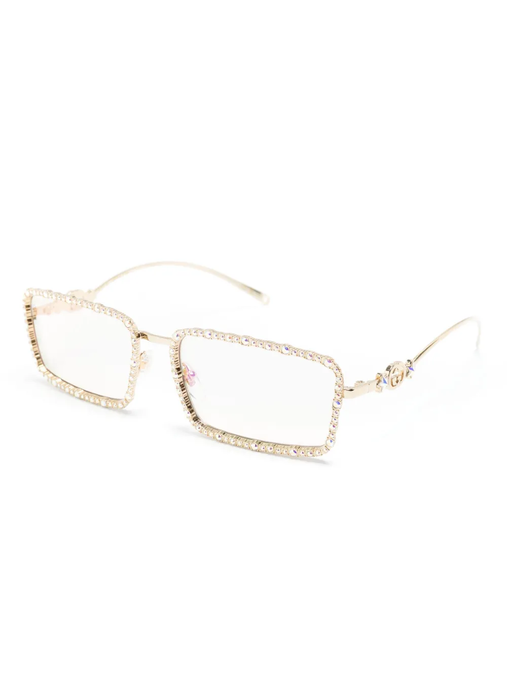 Gucci Eyewear Zonnebril verfraaid met kristallen - Roze