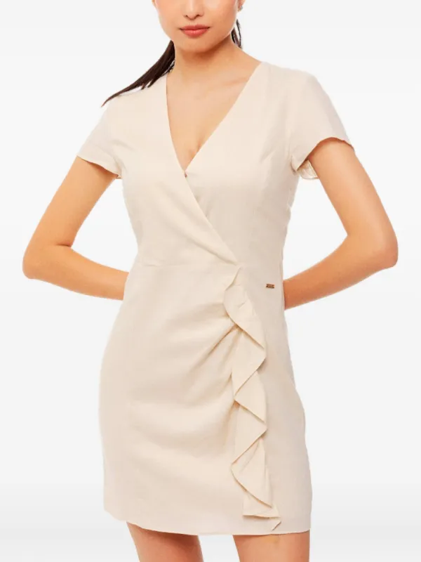 Armani Exchange ラッフル ラップドレス | ニュートラル