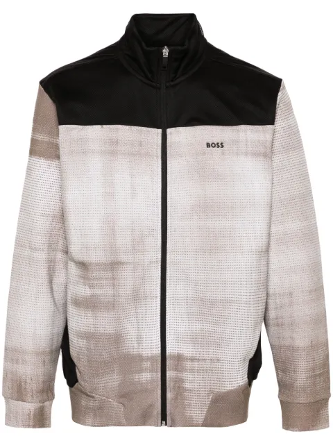 BOSS chamarra deportiva con estampado abstracto